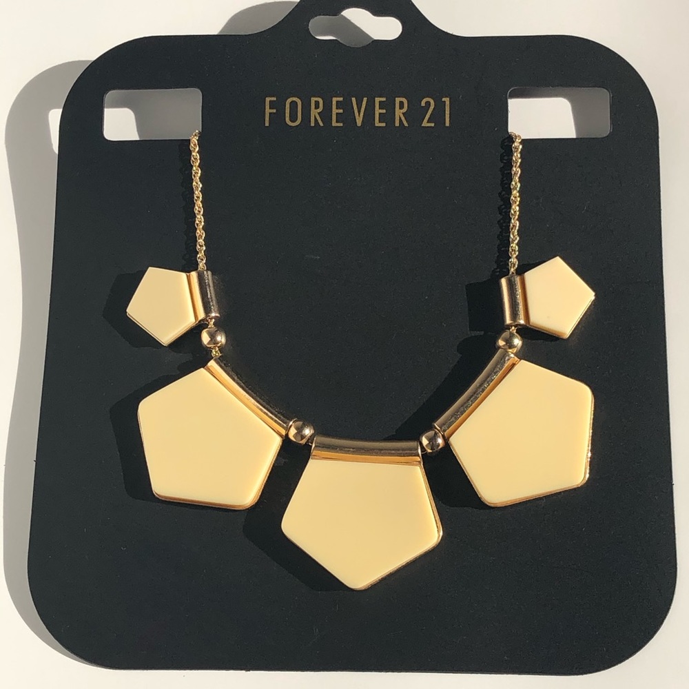 Forever 21 Faux Gold and Ivory Necklace NWT